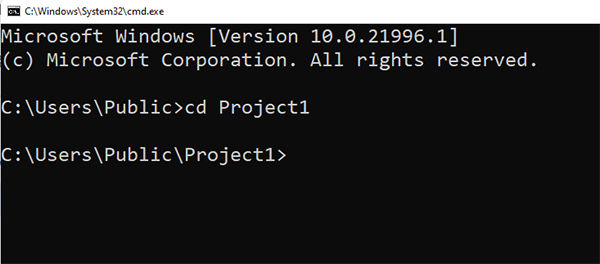 Changing Directories in the Subdirectory
