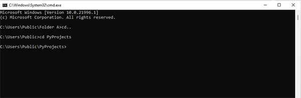 Entering Destination Folder