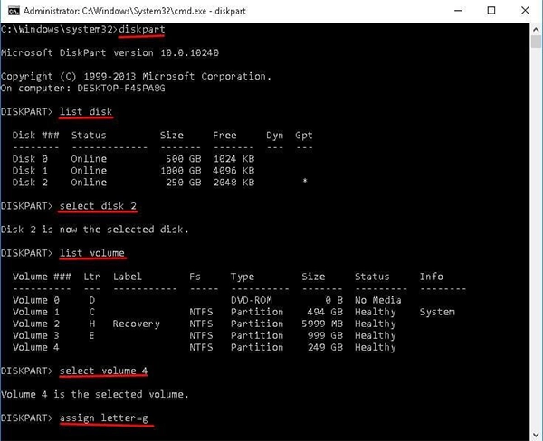 Using the command prompt