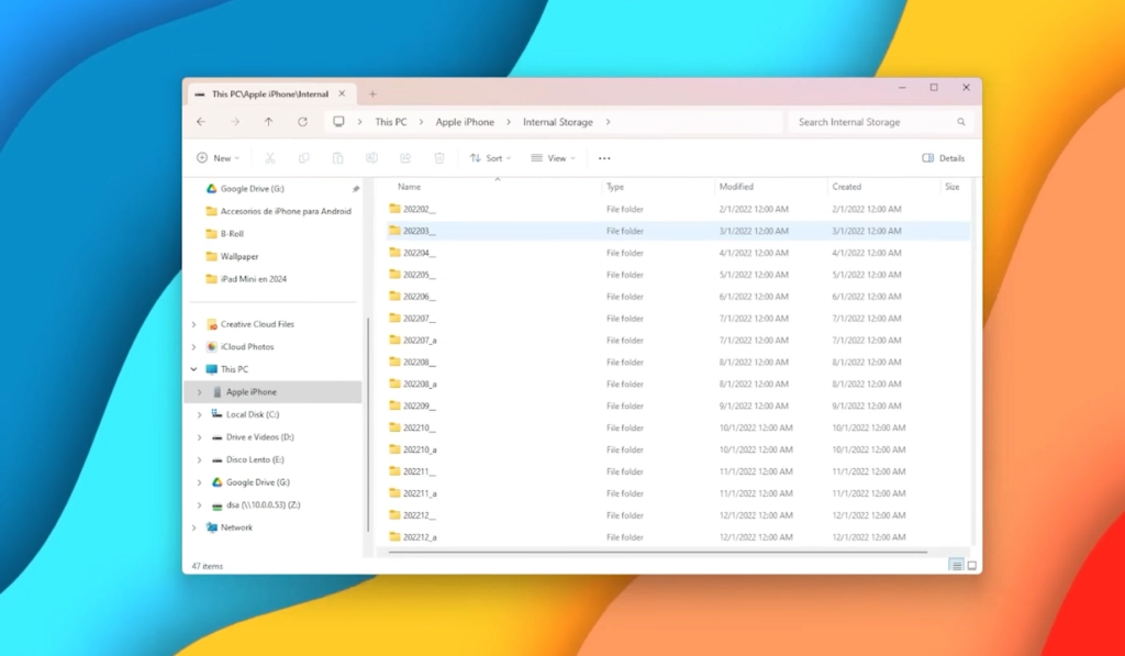 Copy your photos from iPhone to Windows PC