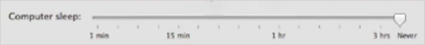 Drag the slider Never