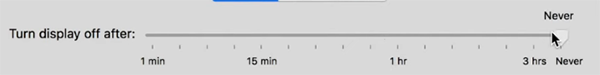 Drag the slider to Never