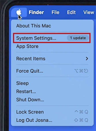 Open System Settings